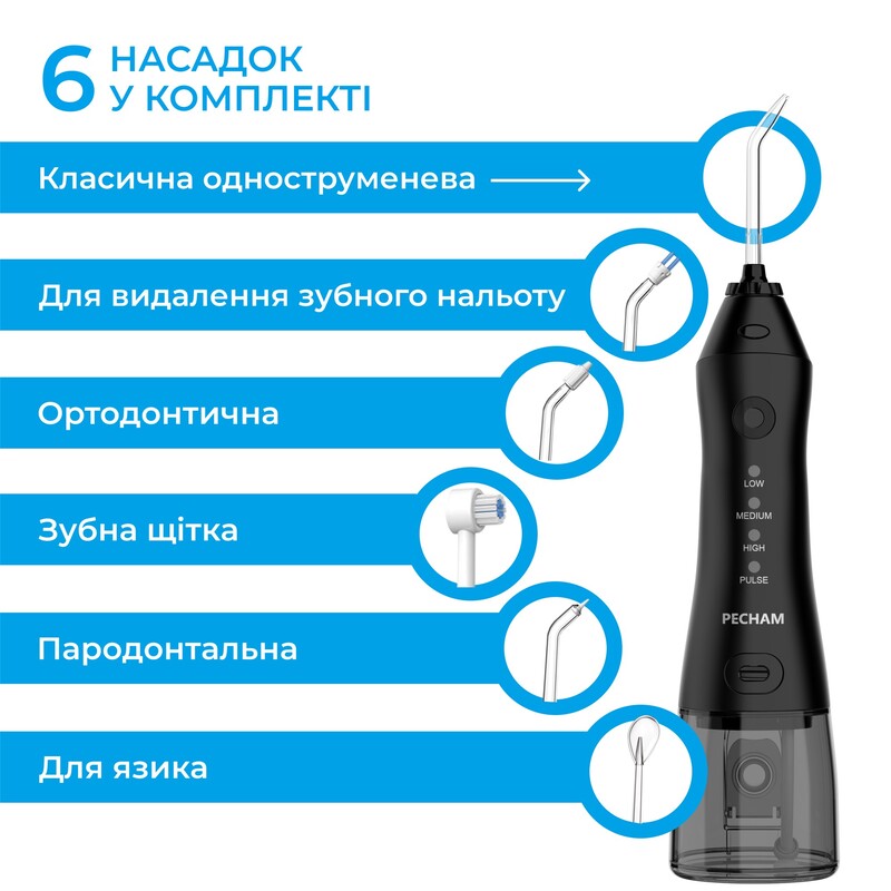 Ирригатор Pecham Travel PC-1581 Black (4820301550099)