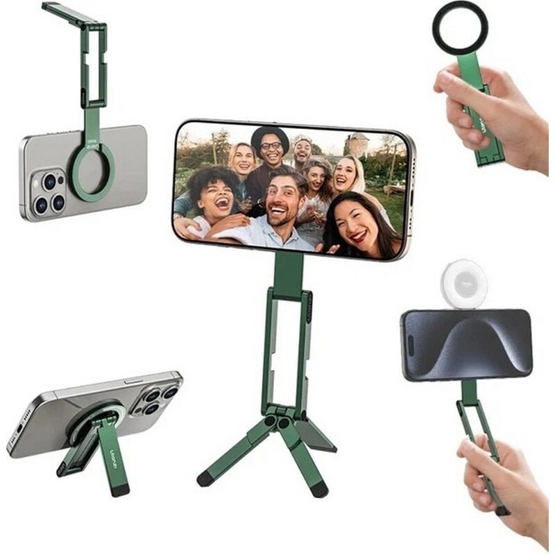 Держатель Ulanzi MA60 Foldable Magnetic Phone Tripod Green (S036)