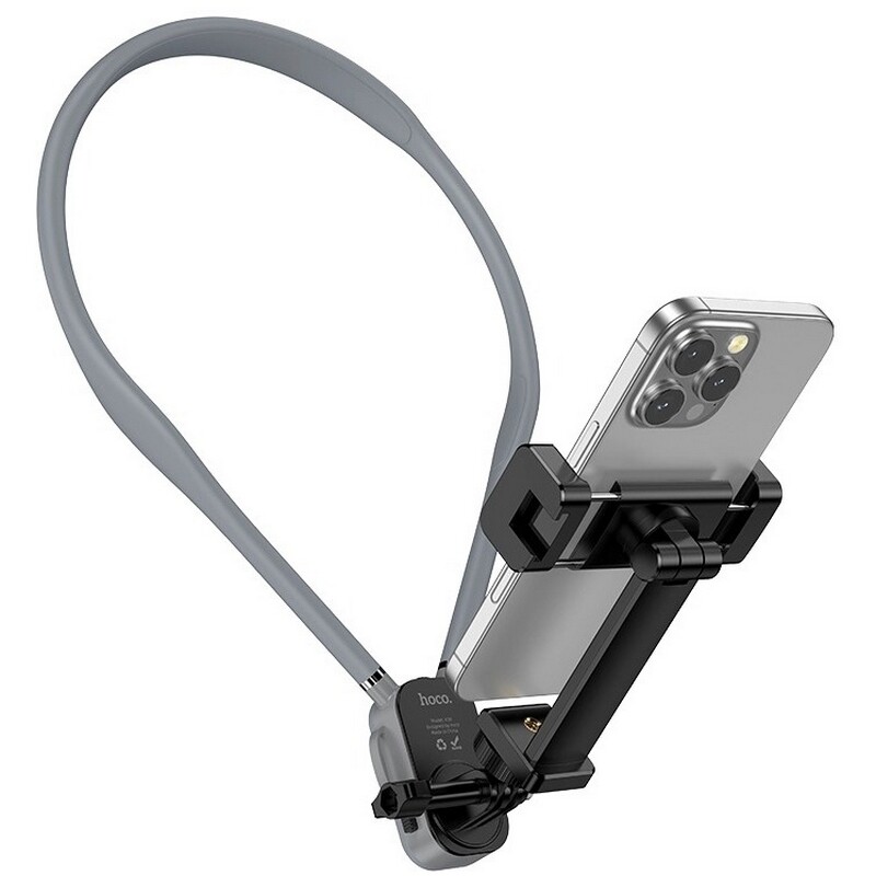 Держатель Hoco K30 Campo neck-hanging holder Black/Gray