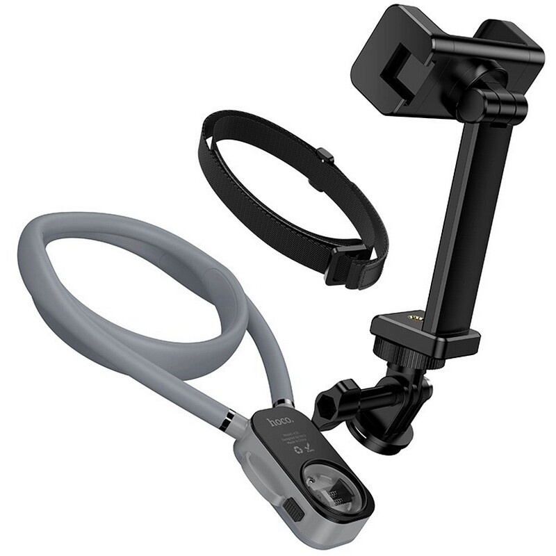 Держатель Hoco K30 Campo neck-hanging holder Black/Gray