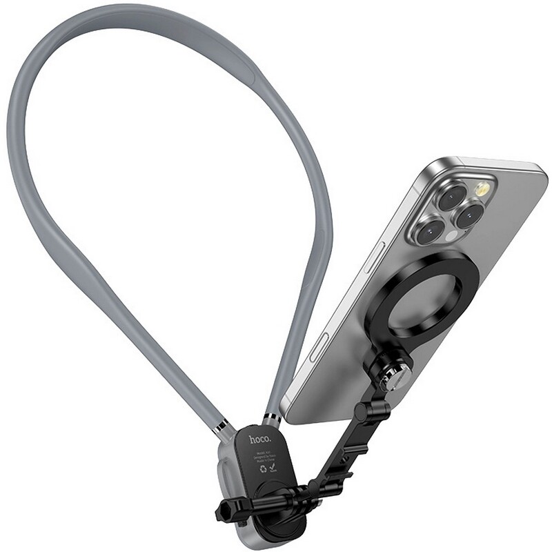 Держатель Hoco K31 Campo magnetic neck-hanging holder Black/Gray