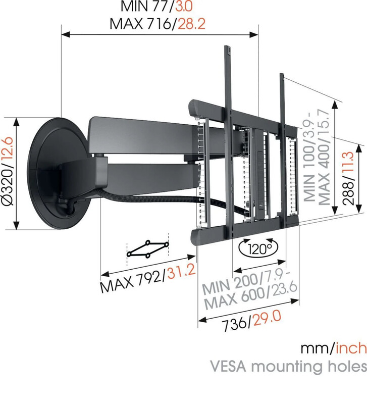 Кронштейн Vogels TVM 7655 DesignMount Black (8876550)