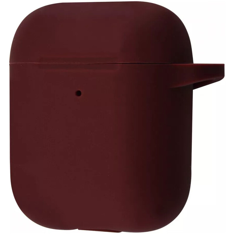Чeхол PRC Silicone Case New для Apple AirPods 1/2 Bordo