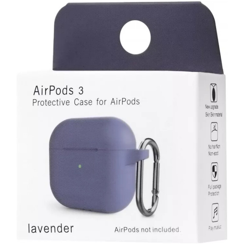 Чeхол PRC Silicone Case New для Apple AirPods 3 Lavender Gray