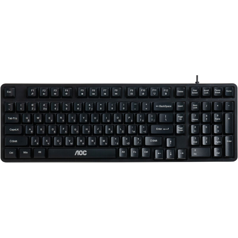 Клавиатура AOC GK116B LED USB UA Black (GK116B/97)