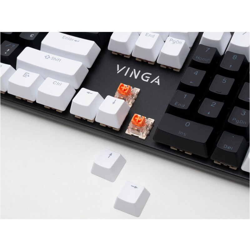 Клавиатура Vinga KBGM-095Y White/Black