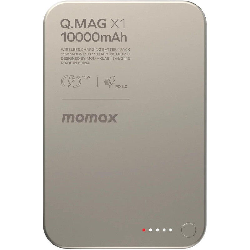 Универсальная мобильная батарея Momax Q.Mag X1 Qi2 Gen 2 10000mAh 20W Titanium (IP136Q2L2)