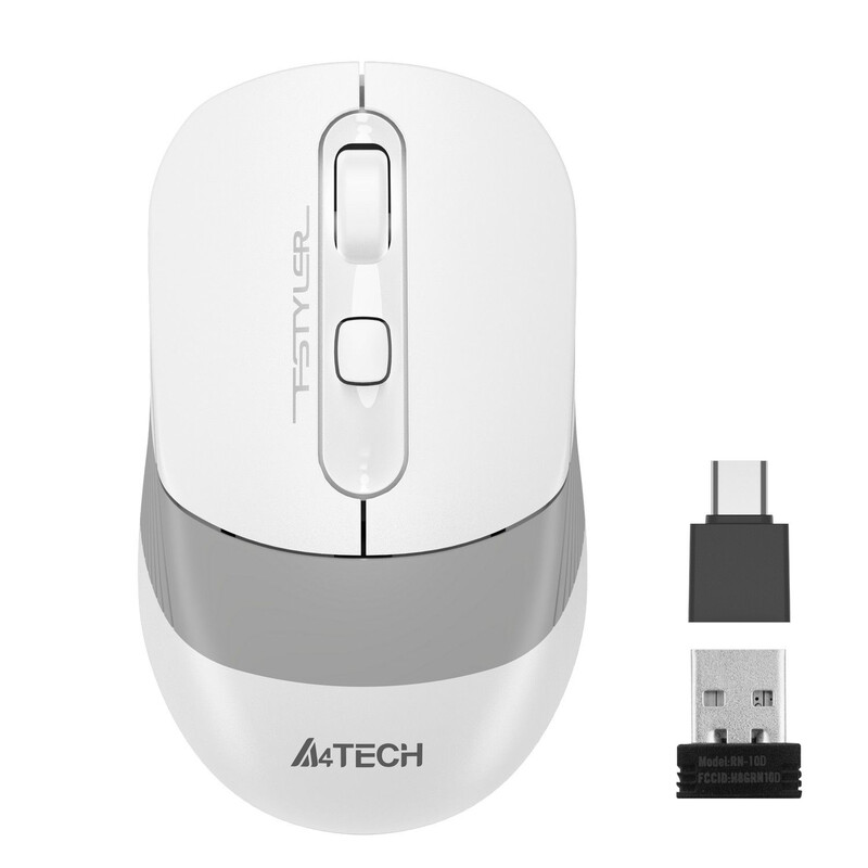 Мышь беспроводная A4Tech Fstyler FG10CS Air2 Grayish White