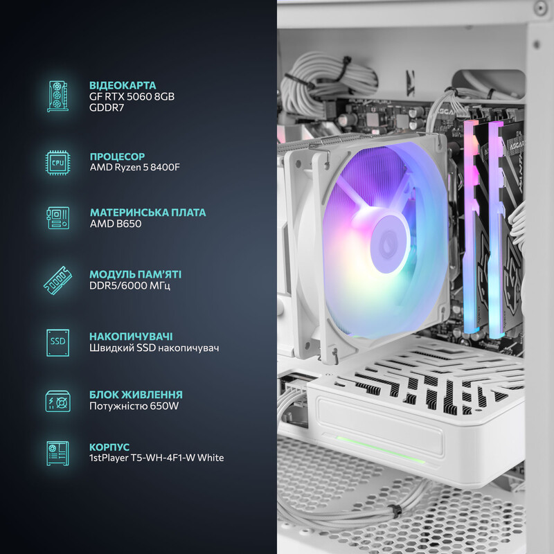 Игровой компьютер ASGARD GAMER 5060 8GB / Ryzen 5 8400F / DDR5 32GB / SSD 1TB (ASG-G-5060-5945)
