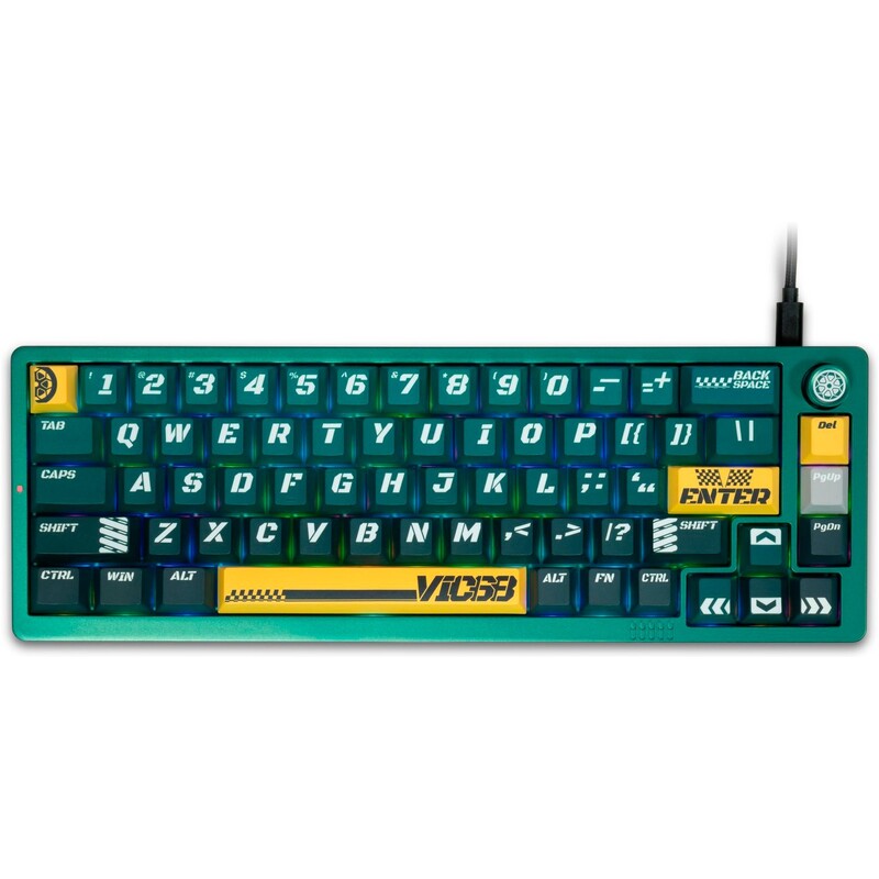 Клавiатура Thunderobot VIC68 TTC Ultra RGB King Magnetic Switch USB Parrot Green