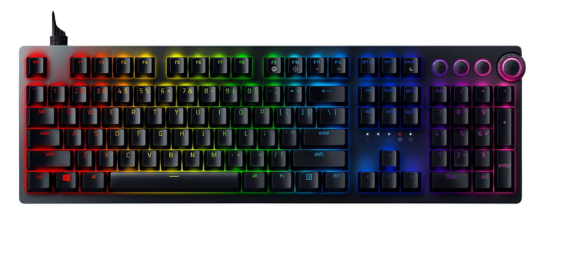 Клавіатура Razer Huntsman V2 Purple Optical Switch Black (RZ03-03931300-R3R1)