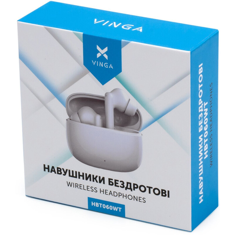 Bluetooth-гарнітура Vinga HBT060 White (HBT060WT)