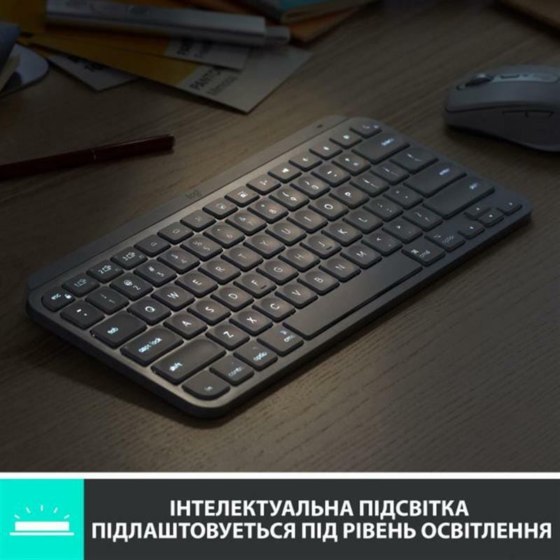 Клавиатура беспроводная Logitech MX Keys Mini Wireless Illuminated  (920-010501) Graphite Bluetooth