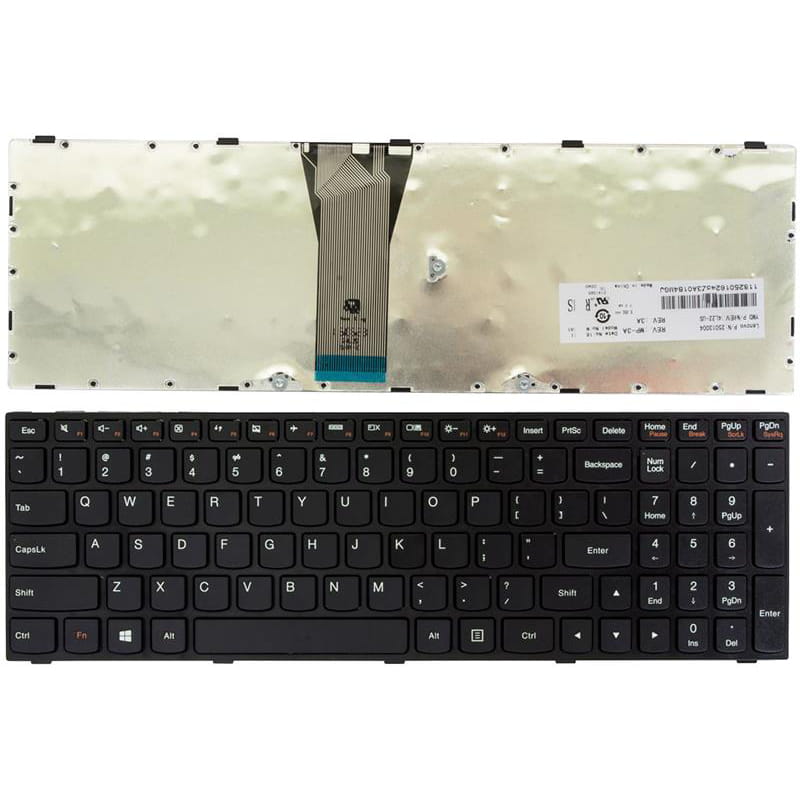 Клавиатура PowerPlant для ноутбука IBM/Lenovo B50-30, IdeaPad Z50-70 черный, черный фрейм (KB310234)