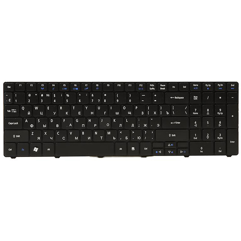 Клавіатура PowerPlant для ноутбука Acer Aspire 5810 чорний, чорний фрейм (KB311798)