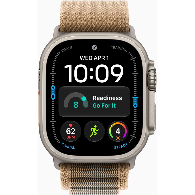 Смарт-часы Apple Watch Ultra 4 GPS + Cellular 49mm Natural Titanium Case with Desert Alpine Loop - Large (MJAG4QI/A)