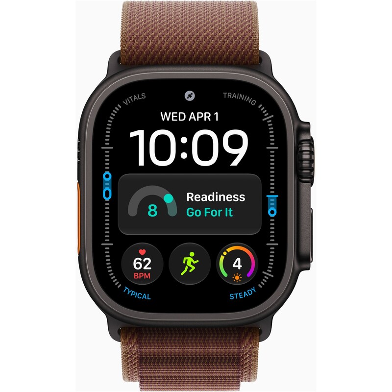 Смарт-годинник Apple Watch Ultra 4 GPS + Cellular 49mm Black Titanium Case with Burgundy Alpine Loop - Medium (MJC14QI/A)