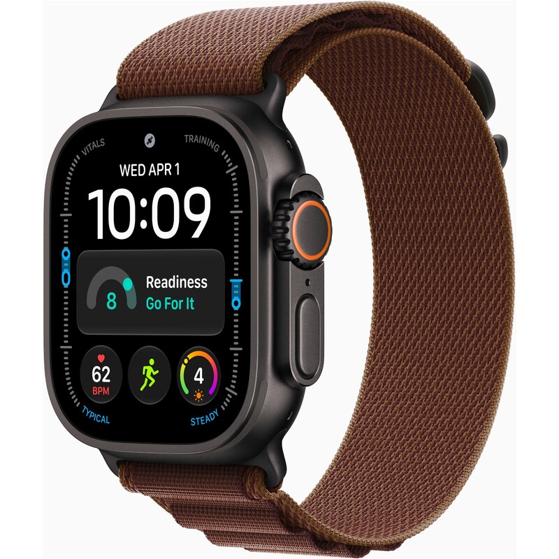 Смарт-годинник Apple Watch Ultra 4 GPS + Cellular 49mm Black Titanium Case with Burgundy Alpine Loop - Medium (MJC14QI/A)