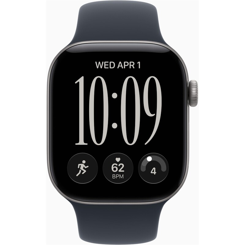Смарт-годинник Apple Watch Series 12 GPS 42mm Space Grey Aluminium Case with Navy Blue Sport Band - S/M (MJE74RK/A)