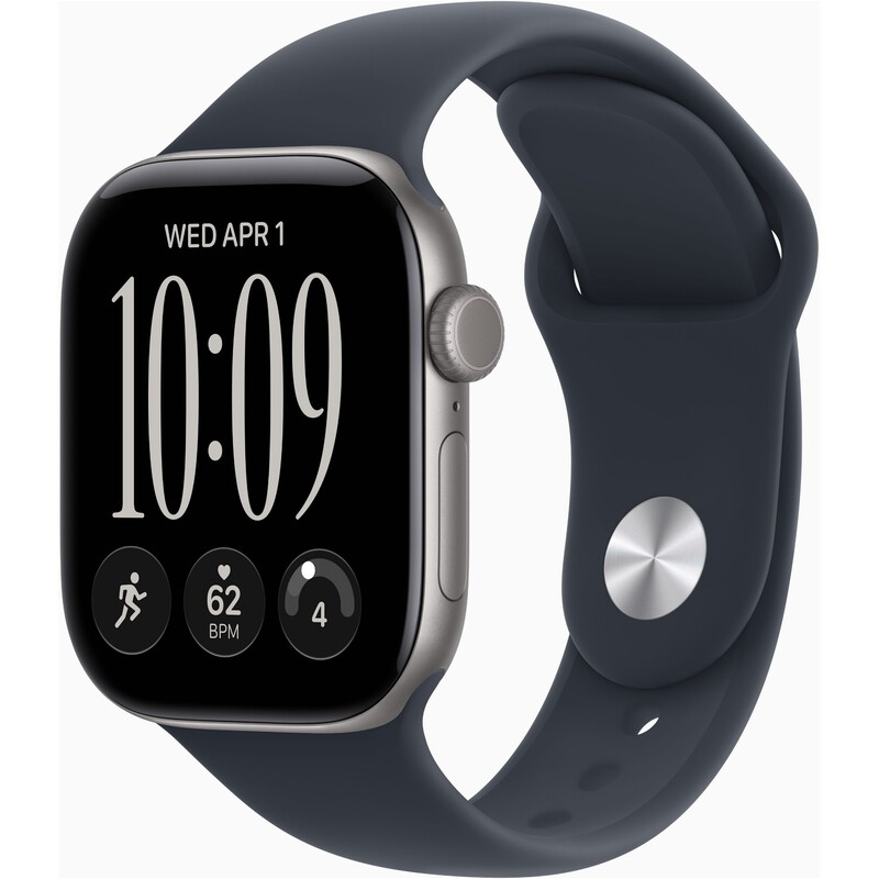 Смарт-годинник Apple Watch Series 12 GPS 42mm Space Grey Aluminium Case with Navy Blue Sport Band - M/L (MJE94RK/A)