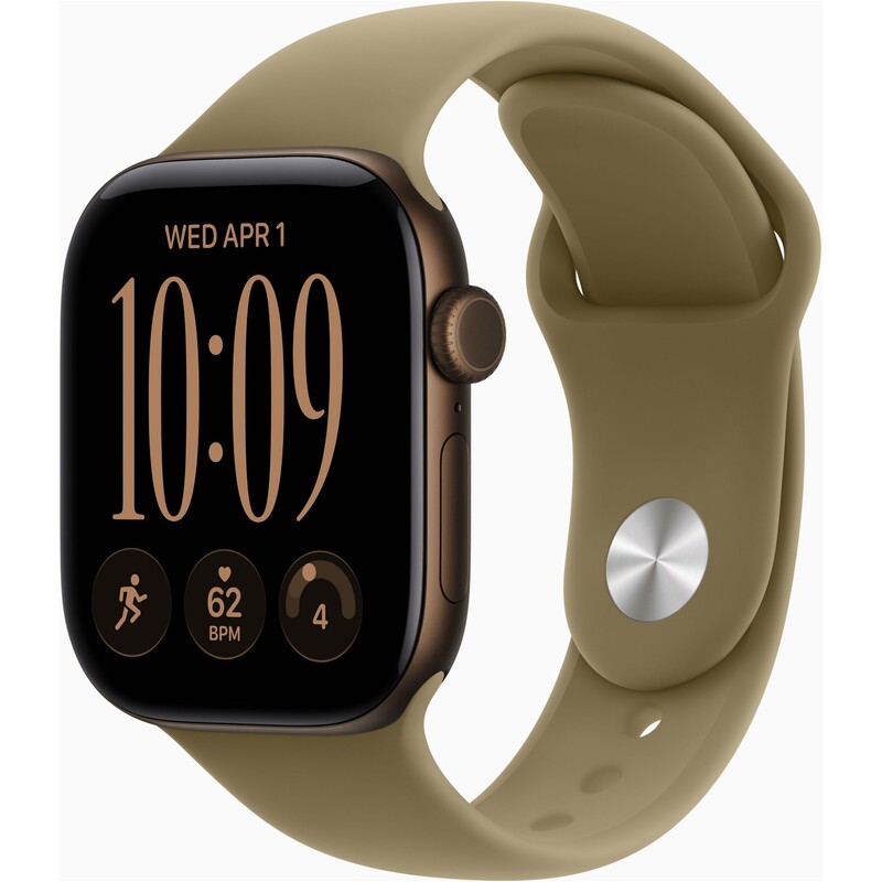 Смарт-часы Apple Watch Series 12 GPS 42mm Dark Bronze Aluminium Case with Olive Sport Band - S/M (MJEF4RK/A)