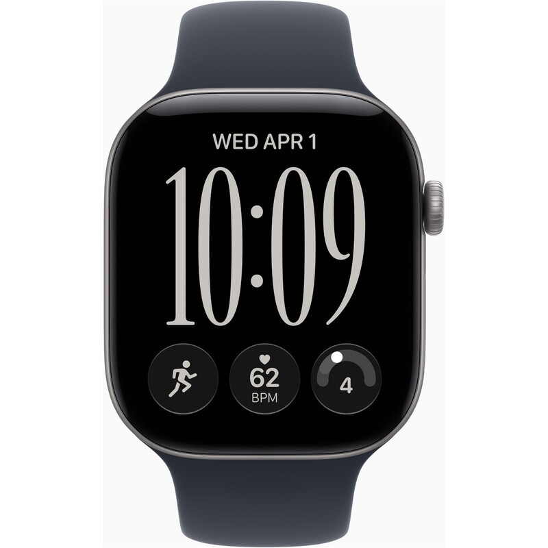 Смарт-часы Apple Watch Series 12 GPS 46mm Space Grey Aluminium Case with Navy Blue Sport Band - M/L (MJEJ4RK/A)