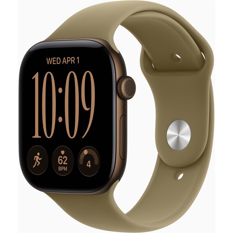 Смарт-часы Apple Watch Series 12 GPS 46mm Dark Bronze Aluminium Case with Olive Sport Band - M/L (MJEU4RK/A)
