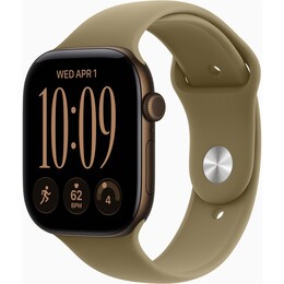 Смарт-годинник Apple Watch Series 12 GPS 46mm Dark Bronze Aluminium Case with Olive Sport Band - M/L (MJEU4RK/A)