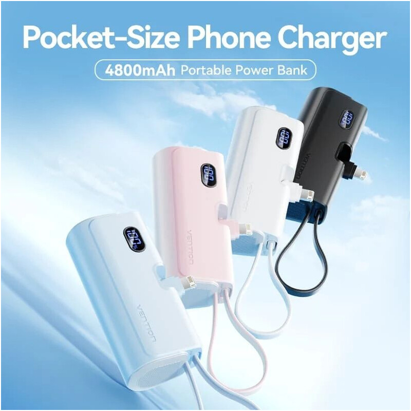 Универсальная мобильная батарея Vention 4800mAh 22,5W Pink (FHRP0)