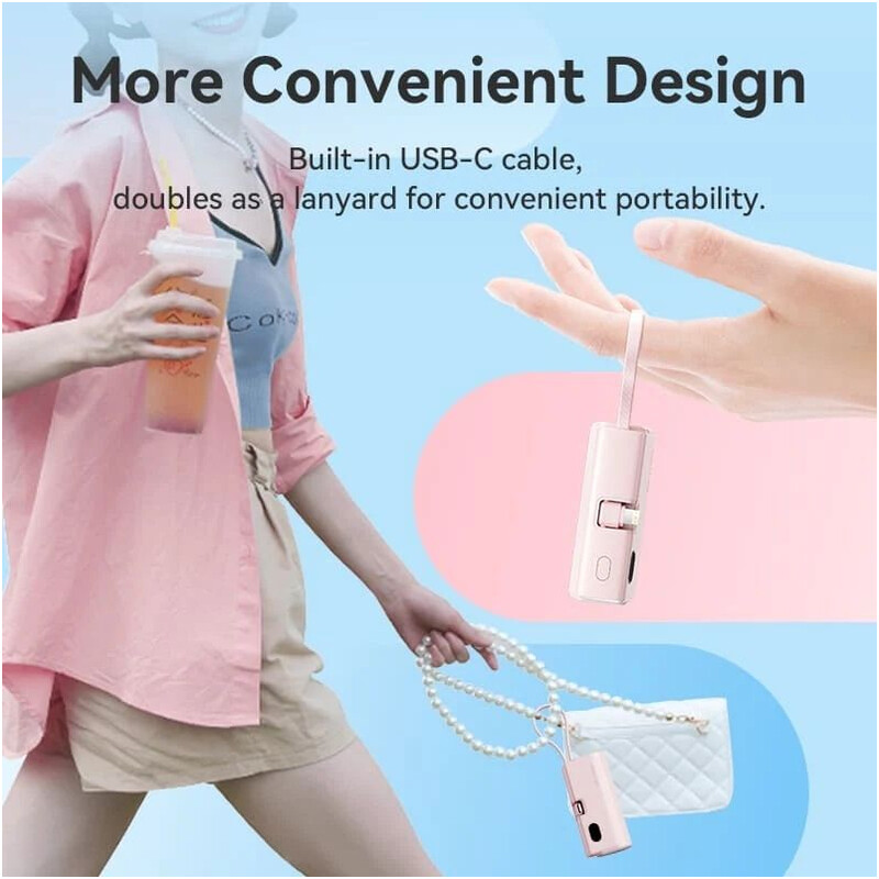 Универсальная мобильная батарея Vention 4800mAh 22,5W Pink (FHRP0)