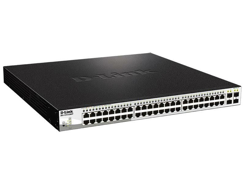 Комутатор D-Link DGS-1210-52MPP 48x1GE PoE, 4x1G SFP, 802.3af/802.3at(740Вт), WebSmart