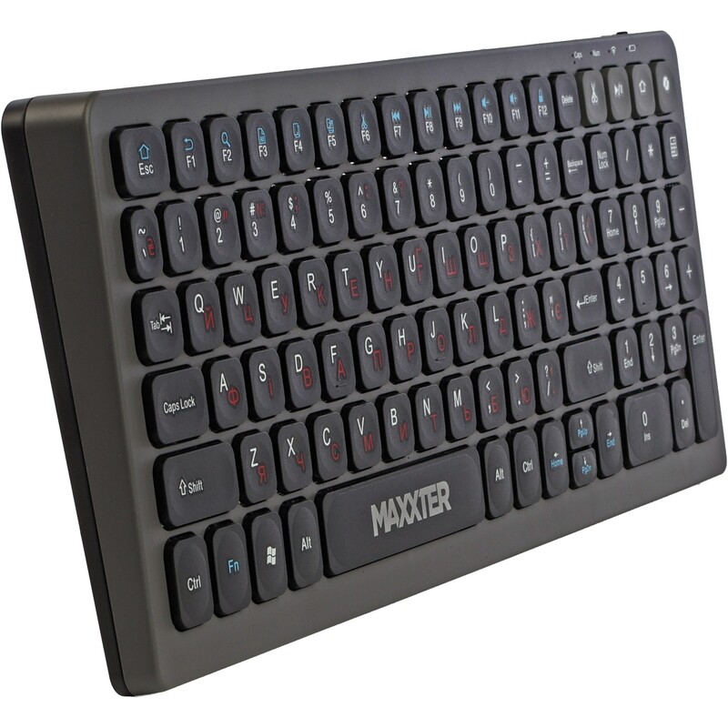 Клавiатура бездротова Maxxter KBW-C02B-UA Black