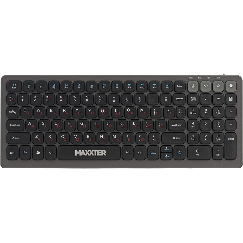 Клавiатура бездротова Maxxter KBW-C02B-UA Black