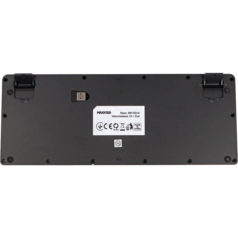 Клавiатура бездротова Maxxter KBW-C02B-UA Black