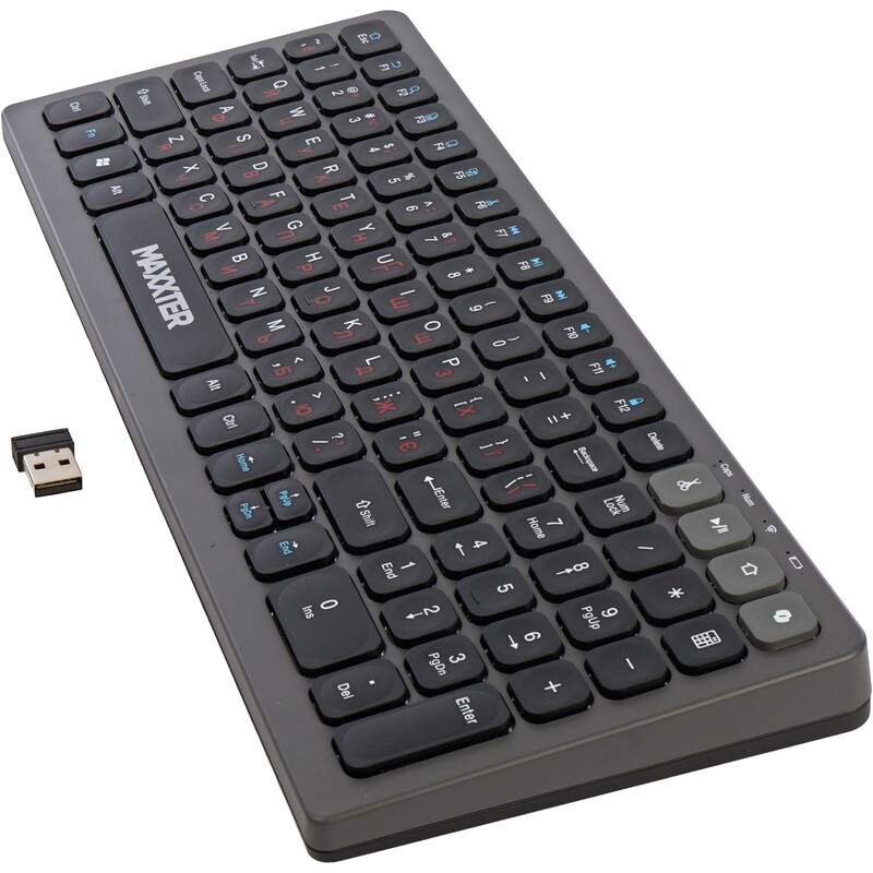 Клавiатура бездротова Maxxter KBW-C02B-UA Black