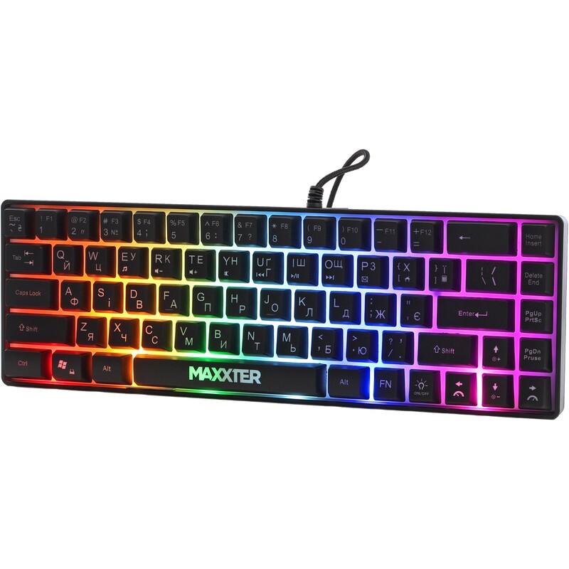 Клавiатура Maxxter KBG-C03BUL-UA Black