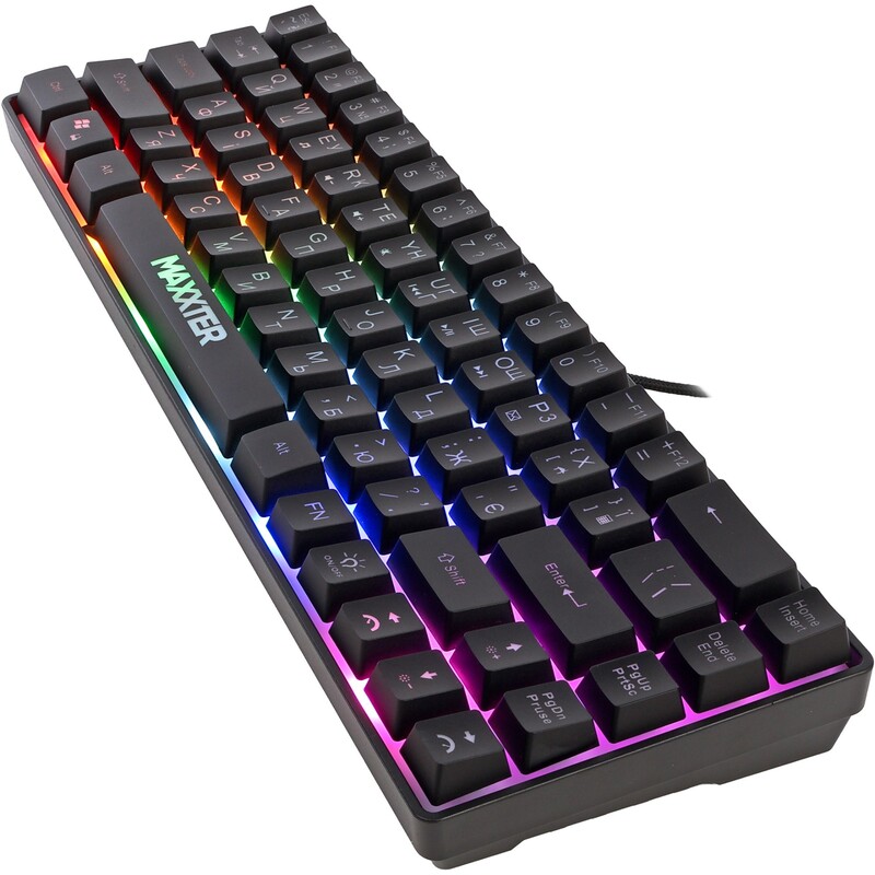 Клавiатура Maxxter KBG-C03BUL-UA Black