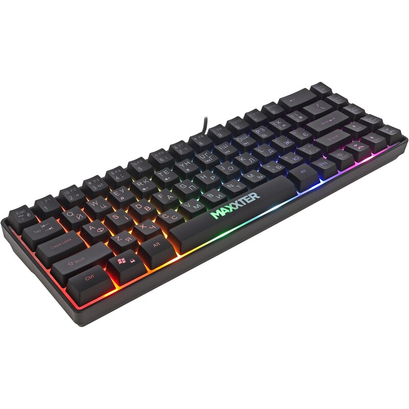 Клавiатура Maxxter KBG-C03BUL-UA Black