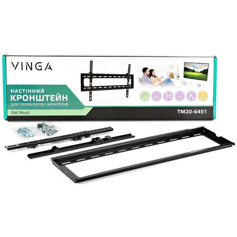 Кронштейн Vinga TM20-6451 Black (VESA600х400)