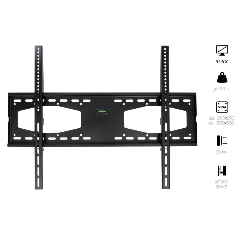 Кронштейн Vinga TM10-8651 Black (VESA800х600)