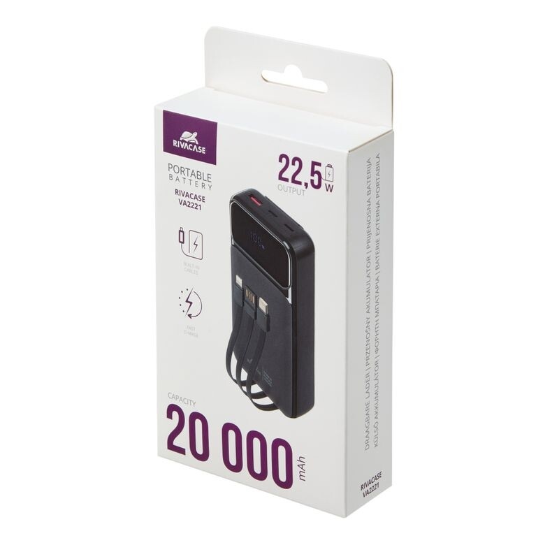 Универсальная мобильная батарея Rivacase Rivapower VA2221 20000 mAh Black