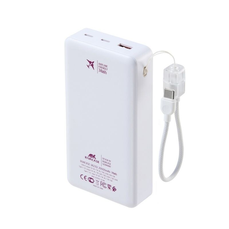 Универсальная мобильная батарея Rivacase Rivapower VA2312 20000 mAh White