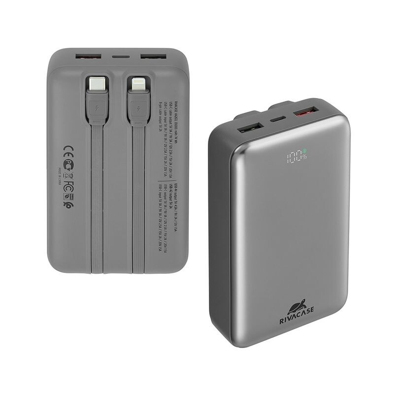 Универсальная мобильная батарея Rivacase Rivapower VA2612 20000 mAh Grey
