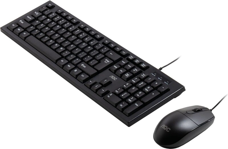 Комплект (клавиатура, мышь) AOC KM160B USB UA Black (KM160B/97)