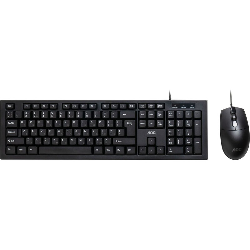 Комплект (клавиатура, мышь) AOC KM160B USB UA Black (KM160B/97)