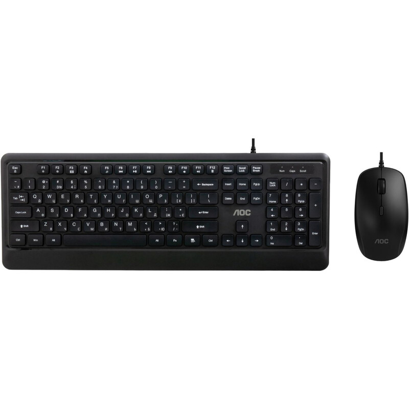 Комплект (клавиатура, мышь) AOC KM220B USB UA Black (KM220B/97)