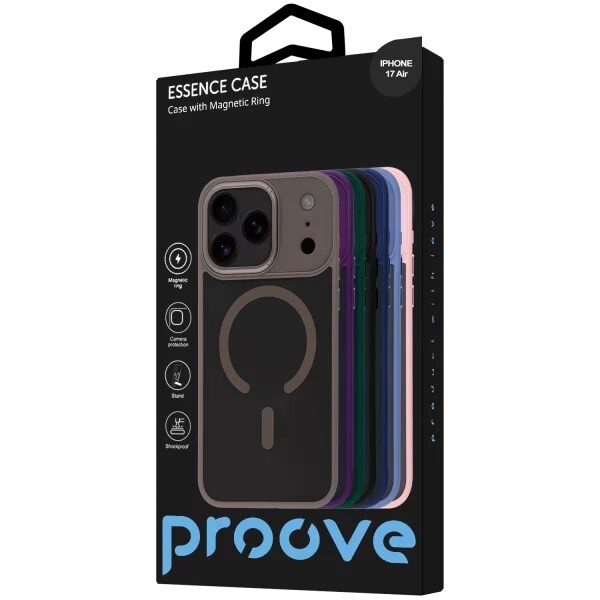 Чохол-накладка Proove Essence Case with Magnetic Ring для Apple iPhone 17 Air Black (PCECIP17AR02)