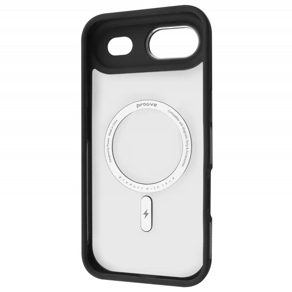 Чохол-накладка Proove Clear Essence Case with Magnetic Ring для Apple iPhone 17 Air Black (PCCEIP17AR02)