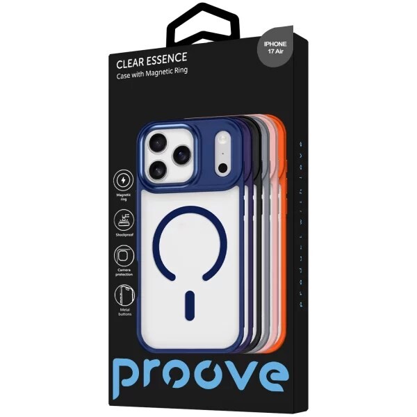 Чохол-накладка Proove Clear Essence Case with Magnetic Ring для Apple iPhone 17 Air Gray (PCCEIP17AR05)