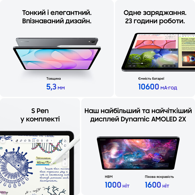 Планшет Samsung Galaxy Tab S12+ 5G 12/256GB Gray (SM-X846BZAREUC)
